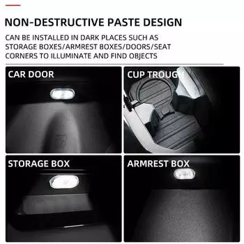 1/2/4 шт. Автомобильное освещение, многофункциональная лампа для чтения, светодиодная атмосферная лампа, автомобильная сенсорная лампа для зарядки через USB, аварийная лампа на крыше автомобиля 1pcs белый