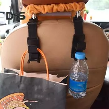 1/2/4 шт. Автомобильный держатель для кошелька, крючок, регулируемые автомобильные крючки для подголовника, многофункциональные крючки для автомобильных сидений, для сумок, бутылок, органайзер для салона автомобиля 2pcs