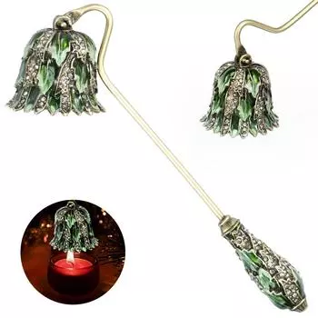 1/2/4 шт. Безопасный гаситель свечей с длинной ручкой, элегантный зеленый декоративный гаситель свечей для любителей свечей, подарки