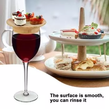 1/2/4 шт., бокал для вина, мясная закуска, тарелка для закуски, деревянная крышка для бокала для красного вина, мясная доска, стеклянная крышка для питья, десертный топпер, кухонные гаджеты