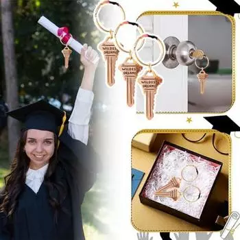 1/2/4 шт. Брелок для ключей Wildest Dreams, прочный металлический портативный золотой ключ 1pc