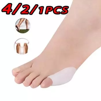 1/2/4 шт. чехол для ухода за маленьким пальцем ноги, гель-корректор бурсита мизинца, рукав для облегчения боли, защита от мозолей, мозолей, инструмент для ухода за ногами 1PCS белый