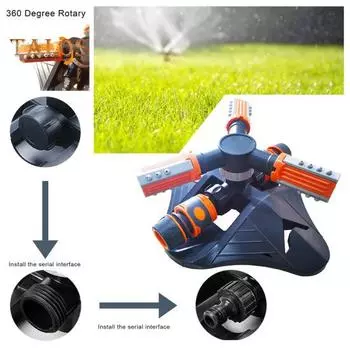 1/2/4 шт. газонный разбрызгиватель дюйма 3-рычажный вращающийся разбрызгиватель для полива регулируемые насадки разбрызгиватель для домашнего сада двора газон 1pc