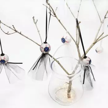 1/2/4 шт. Хэллоуин 3D глазное яблоко подвесное украшение жуткий глазной шар подвесное украшение кулон вечеринка Хэллоуин праздничная сцена макет реквизит 1pc чёрный