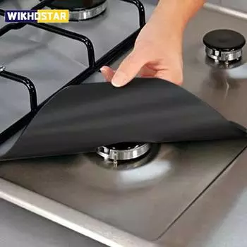 1/2/4 шт./компл. защитная крышка для плиты, защита для газовой плиты, защита для газовой плиты, защита для горелки, крышка для плиты 1pcs чёрный