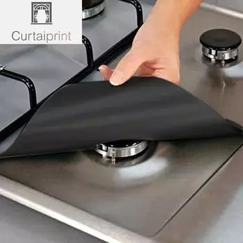 1/2/4 шт./компл. защитная крышка для плиты, защита для газовой плиты, защита для газовой плиты, защита для горелки, крышка для плиты 1pcs чёрный