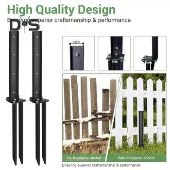 1/2/4 шт. комплект для ремонта столбов забора из нержавеющей стали с винтовым соединением, прочный ремонтник забора с непревзойденной толщиной для наклонных и сломанных деревянных столбов забора 4pcs