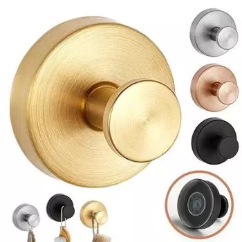 1/2/4 шт. крючки на присосках грузоподъемностью 11 фунтов, установка без сверления, вешалки для полотенец в ванной 1pc серебряный