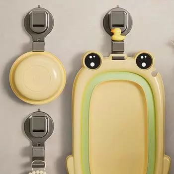 1/2/4 шт. Крючок для хранения раковины с присоской, прочный, несущий нагрузку, установка без сверления, настенный держатель, полка для хранения раковины в ванной комнате 1pc
