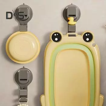 1/2/4 шт. Крючок для хранения раковины с присоской, прочный, несущий нагрузку, установка без сверления, настенный держатель, полка для хранения раковины в ванной комнате 1pc