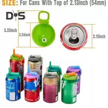 1/2/4 шт. Крышка для банки с газировкой, крышка для стакана для напитков, не содержащая бисфенол-А, многоразовая крышка для банки для пикника, кемпинга, пляжа, пива, сока, сельтерской воды B