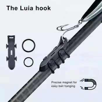 1/2/4 шт. Магнитный держатель крючка для рыболовной приманки с резиновыми кольцами, крючок для приманки без отверстия, автоматический держатель крючка для рыбалки на открытом воздухе 1pc