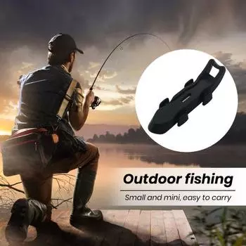 1/2/4 шт. Магнитный держатель крючка для рыболовной приманки с резиновыми кольцами, крючок для приманки без отверстия, автоматический держатель крючка для рыбалки на открытом воздухе 1pc чёрный