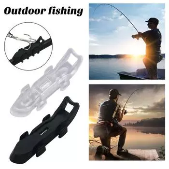 1/2/4 шт. Магнитный держатель крючка для рыболовной приманки с резиновыми кольцами, крючок для приманки без отверстия, автоматический держатель крючка для рыбалки на открытом воздухе 1pc чёрный