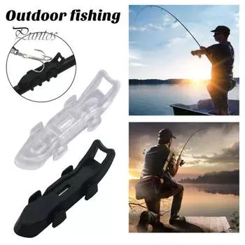 1/2/4 шт. Магнитный держатель крючка для рыболовной приманки с резиновыми кольцами, крючок для приманки без отверстия, автоматический держатель крючка для рыбалки на открытом воздухе 1pc чёрный