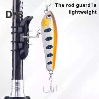 1/2/4 шт. Магнитный держатель крючка для рыболовной приманки с резиновыми кольцами, крючок для приманки без отверстия, автоматический держатель крючка для рыбалки на открытом воздухе 1pc чёрный