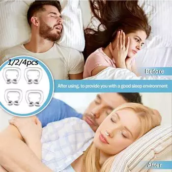 1/2/4 шт. магнитный зажим для носа против храпа, остановки храпа, апноэ во сне, зажим для носа для сна 1pc