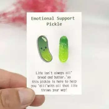 1/2/4 шт. Милая открытка-обнимашка с рисунком огурца, позитивная открытка с эмоциональной поддержкой, подарочная карта с жетоном-обнимашкой в виде огурца 1pc