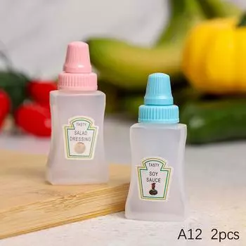 1/2/4 шт. Мини-бутылочка для соуса, переносная банка для салата, кетчупа, меда, бутылочка-сжиматель для бэнто, органайзер для приправ, аксессуары для ланч-бокса