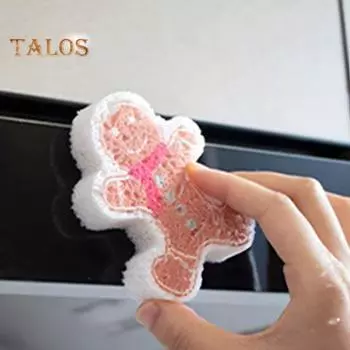 1/2/4 шт. набор губок для мытья посуды многоразовые чистящие губки превосходное впитывание Рождественская тематика кухонные скребки E