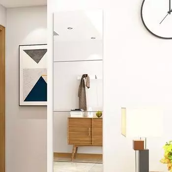 1/2/4 шт. Наклейка на стену мягкая, безопасная, самоклеящаяся, DIY, декор для спальни, сувениры для вечеринок, квадратная форма, съемное зеркало, акриловое зеркало 1pc