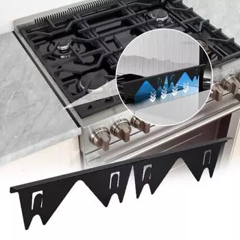 1/2/4 шт., нержавеющая сталь, заполнитель щелей для плиты, термостойкая кухонная духовка, защитная планка для боковой стенки, комплект для отделки плиты, легкоочищаемая универсальная защита от проливания плиты 1pc чёрный