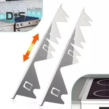 1/2/4 шт., нержавеющая сталь, заполнитель щелей для плиты, термостойкая кухонная духовка, защитная планка для боковой стенки, комплект для отделки плиты, легкоочищаемая универсальная защита от проливания плиты 1pc чёрный