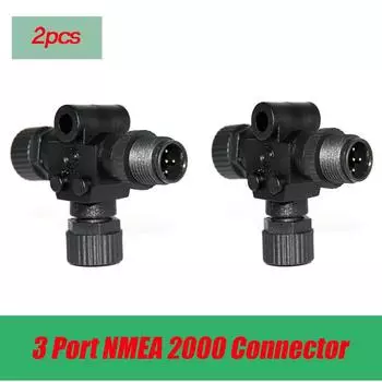 1/2/4 шт. NMEA 2000 Converte для лодок, морской кабельный адаптер NMEA 2000, до 3, 6 кабелей, линия NMEA 2000, 3 порта, многопортовый Т-образный разъем