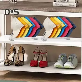 1/2/4 шт. Органайзер для хранения бейсболок, отдельно стоящая стойка для шляп, гладкий край, без заусенцев, компактная стойка для шляп в спальню 2pcs прозрачный