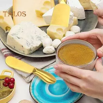 1/2/4 шт., резак для разбрасывания сыра и масла из нержавеющей стали, легко чистится, золотой резак для намазывания сыра, лучший универсальный режущий инструмент для разбрызгивания масла 1pc