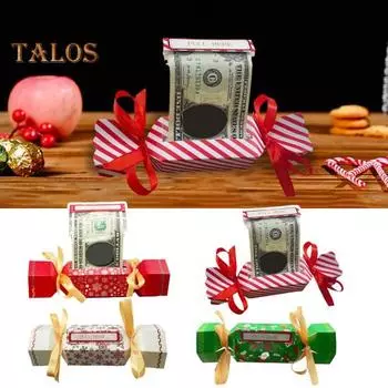 1/2/4 шт. Рождественский сюрприз, выдвижной мешочек для денег, сделай сам, прямоугольная рождественская выдвижная бумажная коробка, держатель для денег, подарки наличными B