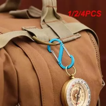 1/2/4 шт. S-образная пряжка для альпинизма, 8-образная пряжка, маленькая алюминиевая подвесная пряжка, двусторонний карабин для скалолазания, кемпинга CHINA