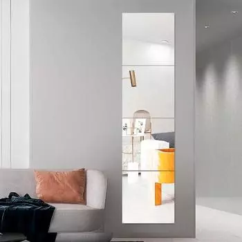 1/2/4 шт самоклеящиеся акриловые зеркала DIY мягкие безопасные украшения для спальни сувениры на стену квадратная форма съемное зеркало 1PC