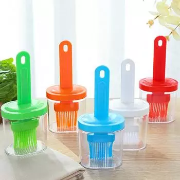 1/2/4 шт случайная высокотемпературная масляная щетка стойкая силиконовая щетка для бутылок с коробкой для хранения для кухни выпечка блинов масляная щетка