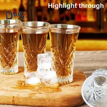 1/2/4 шт. стопок 60 мл стаканы для текилы тяжелые стаканы для виски водки ликерные напитки эспрессо десерты ликерные стаканы для домашнего бара 1pc