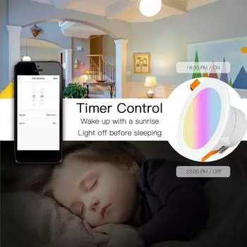 1/2/4 шт. Tuya Smart LED Downlight WiFi LED Потолочный встраиваемый светильник с регулируемой яркостью 5 Вт 7 Вт 9 Вт 15 Вт RGB +CW+WW Сменный 1PC
