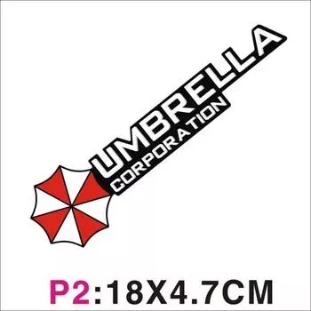 1/2/4 светоотражающие наклейки Resident Evil Umbrella Corporation с логотипом автомобиля, мотоцикла, наклейки Pack of 1