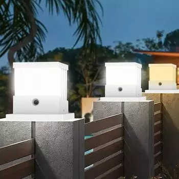 1/2/4 упаковки, солнечный столб, солнечный свет, светильник для забора, IP65, уличная солнечная лампа для украшения сада, ворота, забор, стена, двор