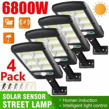 1/2/4 упаковки солнечный уличный фонарь PIR датчик движения уличный водонепроницаемый ночник 3 режима IP65 уличный солнечный настенный уличный фонарь 1Pack чёрный