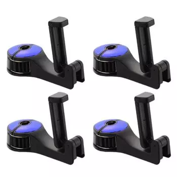 1/2/4pcs 2-in-1 Car Lock Hooks Universal Rear Automobile Seat Racks Multifunctional Cars Headrest Mount Hanger for Storing Bags 1PCS красный