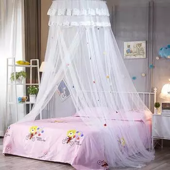 1/2/4PCS Cartoon Dome Hanging Mosquito Net Encryption Heightened Ceiling Lace Lace Princess Dome Court Floor Mosquito Nets
