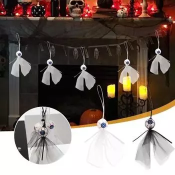 1/2/4Pcs Halloween 3D Eyeball Hanging Decoration Spooky Eye Ball Hanging Ornament Pendant Halloween 1pc чёрный