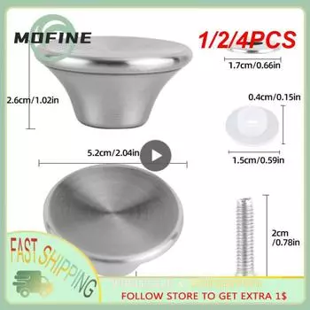 1/2/4PCS Oven Knob Stainless Steel Pot Pan Lid Cover Handle Replacement Accessories Kits Kitchen Cookware Hardware