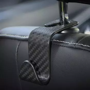 1/2/4 шт. Универсальный крючок для подголовника автомобильного сиденья, вешалка для хранения, держатель для органайзера на заднее сиденье автомобиля из углеродного волокна, аксессуары для салона автомобиля