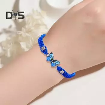 1/2/5/10 шт. Синий браслет дружбы женский регулируемый плетеный веревочный узел защита счастливый браслет дружбы 1pc