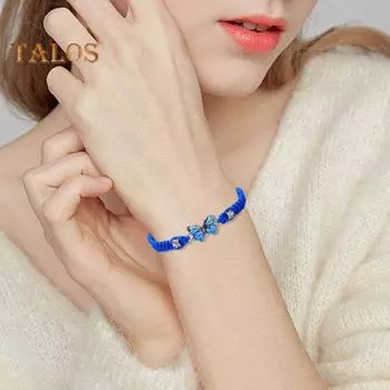 1/2/5/10 шт. Синий браслет дружбы женский регулируемый плетеный веревочный узел защита счастливый браслет дружбы 1pc