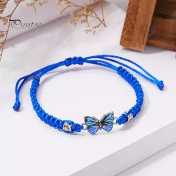 1/2/5/10 шт. Синий браслет дружбы женский регулируемый плетеный веревочный узел защита счастливый браслет дружбы 1pc