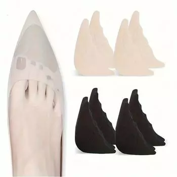 1/2/5 пар женских туфель на высоком каблуке с полугубчатыми подушечками на носках и мягкими стельками 1pair чёрный