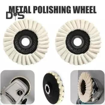 1/2/5 шт. 4,5 дюйма/5 дюймов шерстяной войлочный лоскутный полировальный диск шерстяной круглый полировальный круг для металла мрамора камня мебели автомобильного воска 4.5inch 1pc