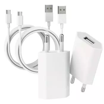 1/2/5 шт. 5 В 1 А USB зарядное устройство для путешествий настенная зарядная головка мобильный телефон адаптер с USB A на USB Type C кабель для зарядки портативный